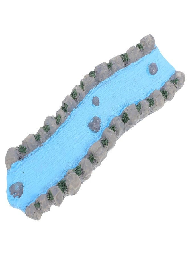 ORFOFE Miniature Garden Accessories Resin Water Feature Stream for Dollhouse Landscape Decor Therapeutic Sand Tray for Relaxation and Model Train Scenery Home Office - Image 1